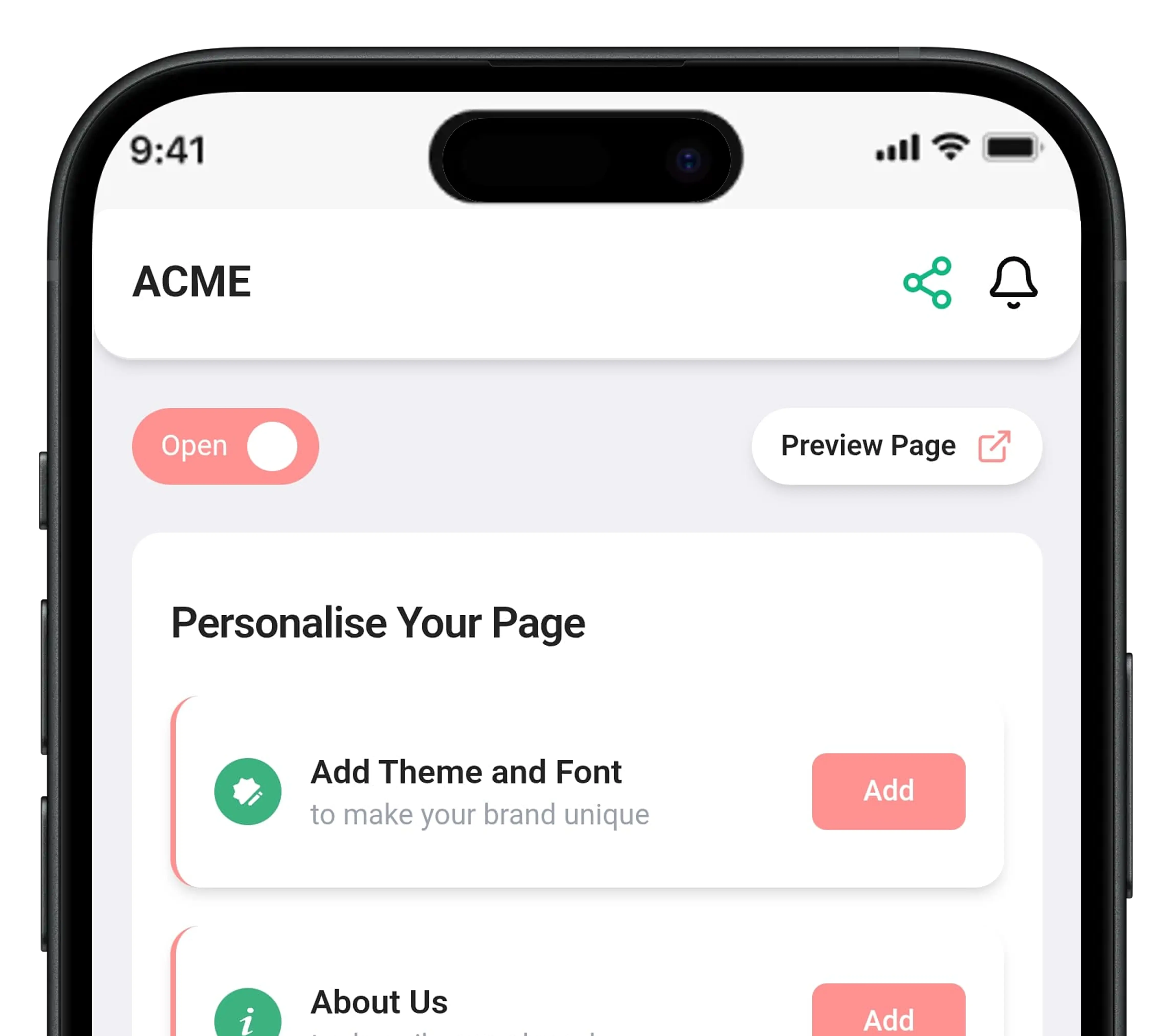 app mockup